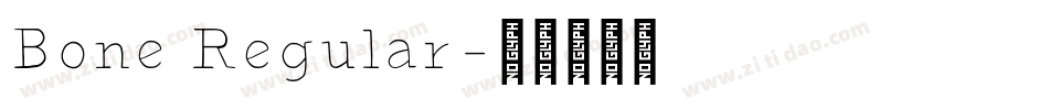 Bone Regular字体转换